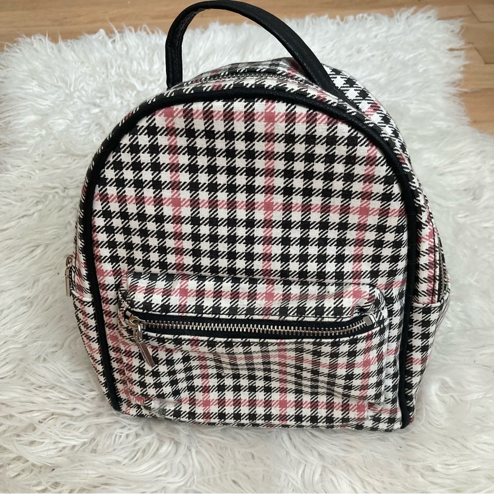 Gingham mini backpack